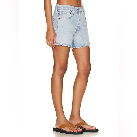 AGOLDE Parker Loose Fit‎ High Rise Vintage Long Denim Shorts in Twister Size 32 - Picture 7 of 16